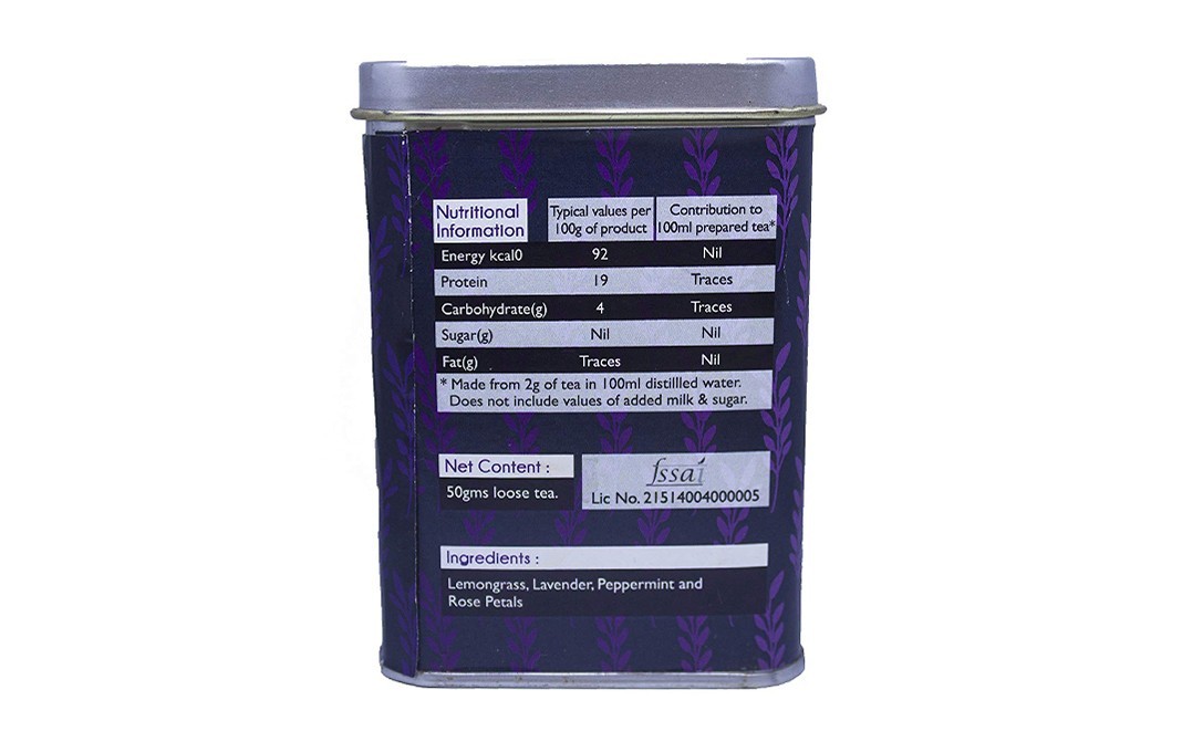 Gardner Street Lavender Love Herbal Infusion Whole Leaf Premium Tea   Container  50 grams